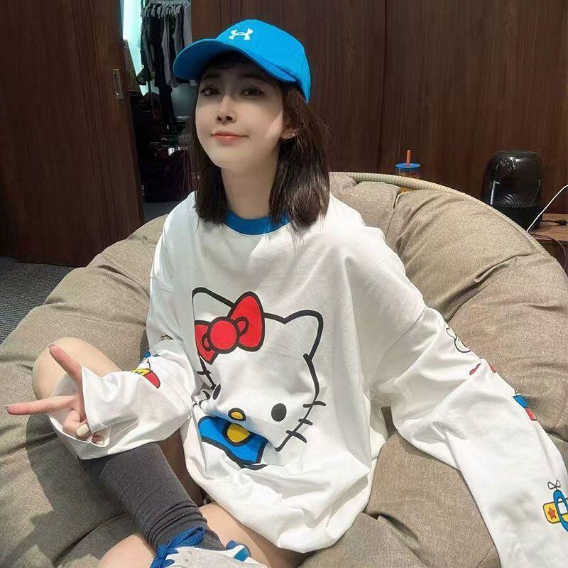 Summer Clothing Women - 긴팔 헬로 키티 여름 새 스타일