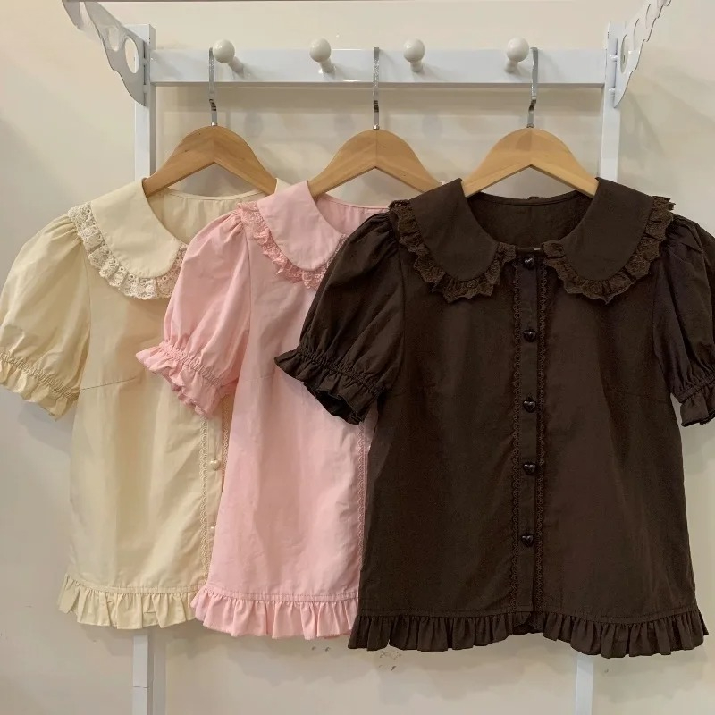 Summer Kids Clothing - 여름 일본 카와이 로리타 셔츠 여성