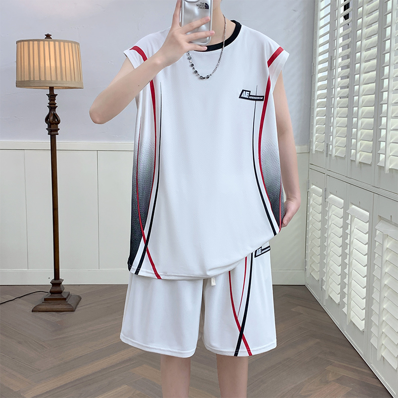Summer Clothing Pieces - 남성 캐주얼 2피스 스포츠웨어 세트 스트리트웨어