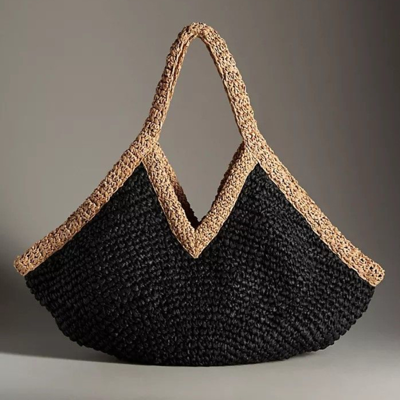 Beach Bag Straw - 여름 신상 핸드메이드 핸드백 대용량 비치