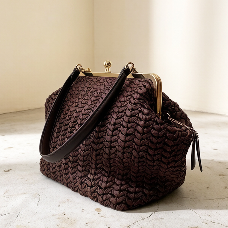 손으로 짠 키스락 프레임 숄더 라피아 클립 스트로 비치 - Beach Bag Straw 리뷰 및 가격