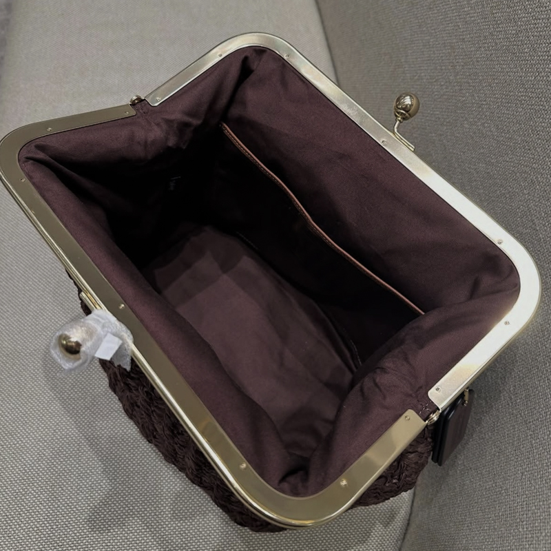 손으로 짠 키스락 프레임 숄더 라피아 클립 스트로 비치 - Beach Bag Straw 리뷰 및 가격