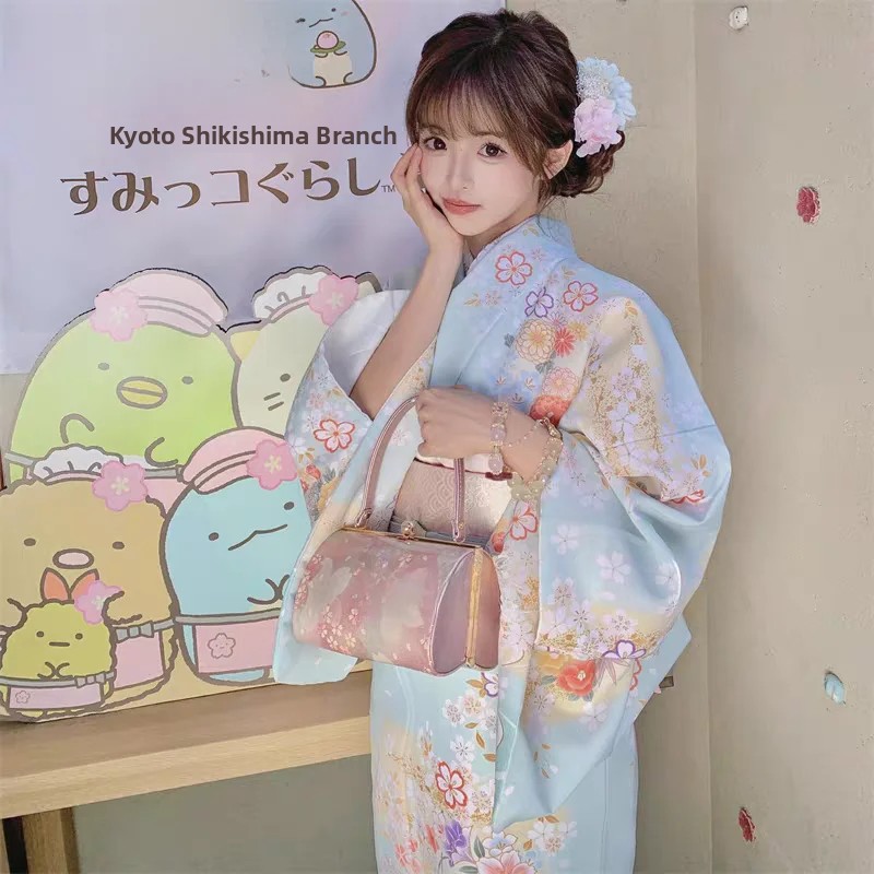 여름 새로운 사쿠라 기모노 목욕 가운 사진 촬영 의상  - Summer Clothing Girl 리뷰 및 가격
