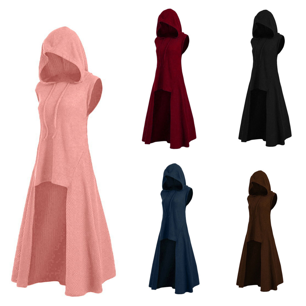 스팀펑크 롱 후드 트렌치 스웨터 여성용, 패션 고딕 의 - Summer Victorian Clothing 리뷰 및 가격