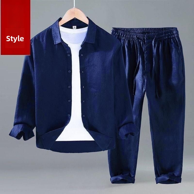봄 여름 중국 스타일 코튼 린넨 긴팔 투피스 세트 남성 - Summer Clothing Pieces 리뷰 및 가격