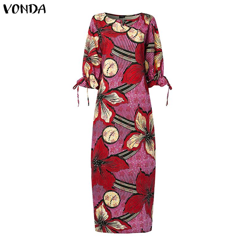 VONDA 플러스 사이즈 여성 보헤미안 프린트 맥시 드 - Summer Clothing For Older Women 리뷰 및 가격