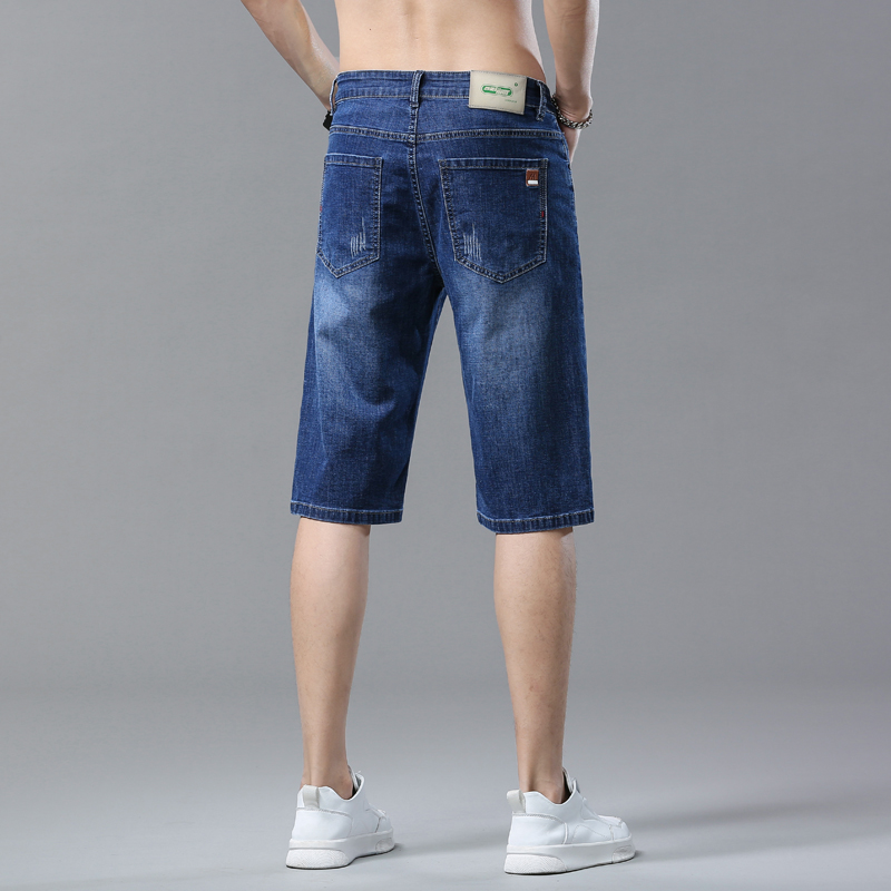 남성 반바지 여름 스트레이트 데님 반바지 블루 비즈니스 - Summer Clothing Office 리뷰 및 가격