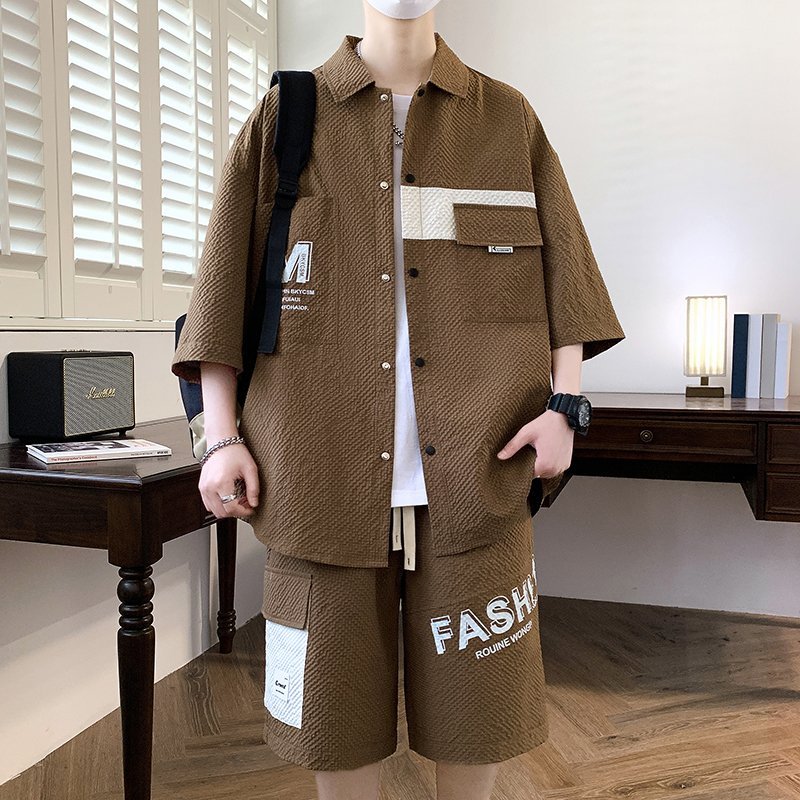 패션 남성 세트 상의 셔츠 & 반바지 투피스 트랙슈트  - Summer Clothing Pieces 리뷰 및 가격