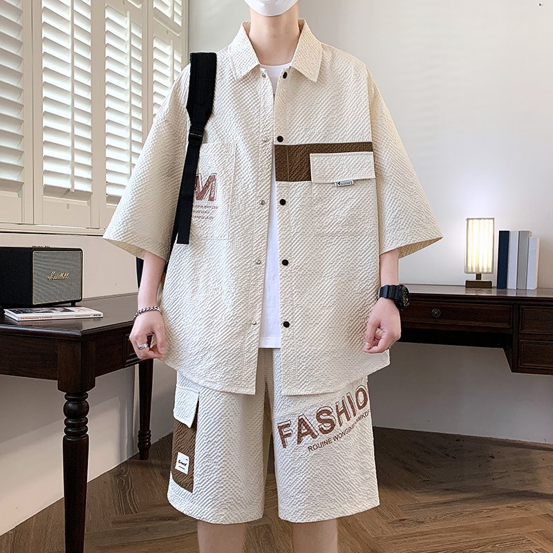 패션 남성 세트 상의 셔츠 & 반바지 투피스 트랙슈트  - Summer Clothing Pieces 리뷰 및 가격