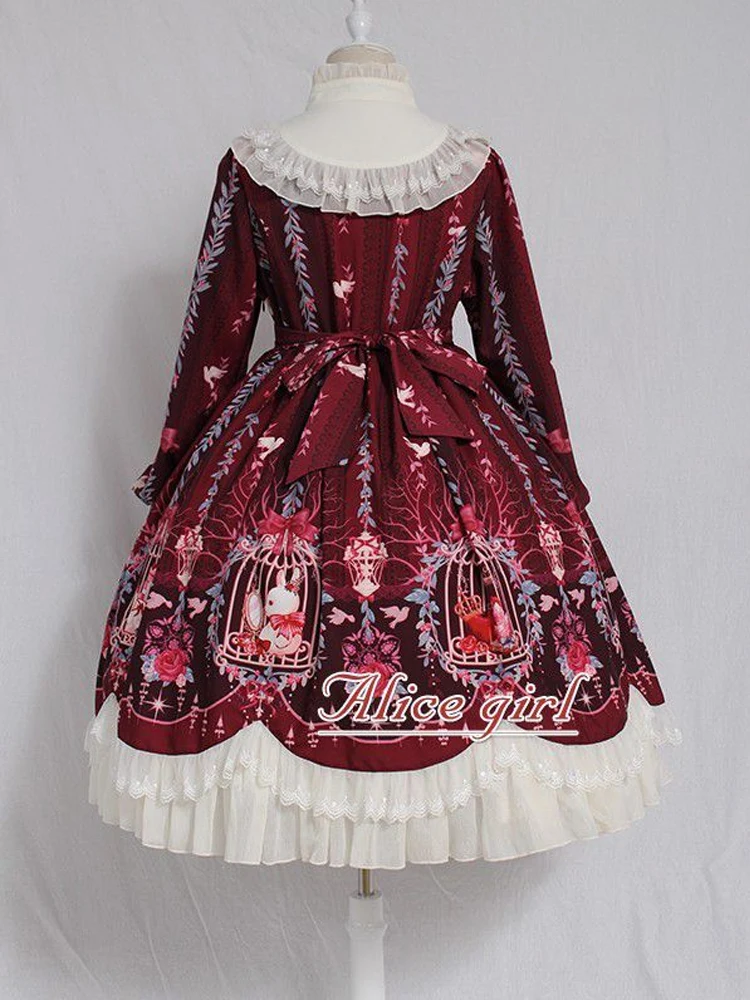 MAGOGO 여성용 활 프린트 로리타 드레스, 긴팔,  - Summer Victorian Clothing 리뷰 및 가격