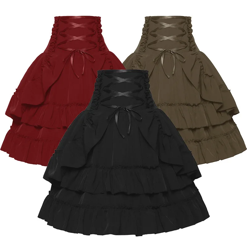 여성 빅토리아 스커트 중세 르네상스 코트 더블 레이어  - Summer Victorian Clothing 리뷰 및 가격