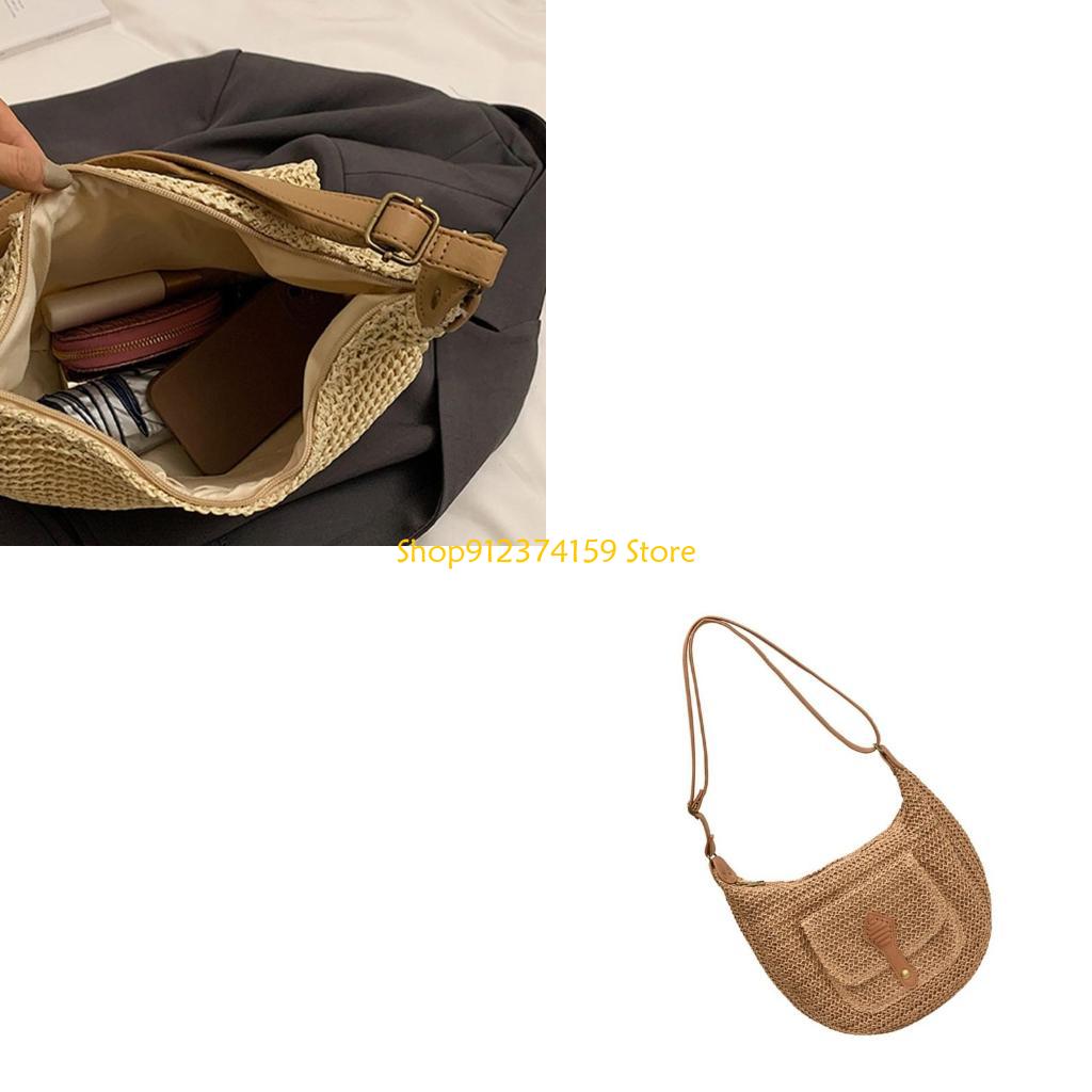 G5AE 여성 밀짚 비치 백 심플 크로스 바디 백 우븐 - Beach Bag Straw 리뷰 및 가격