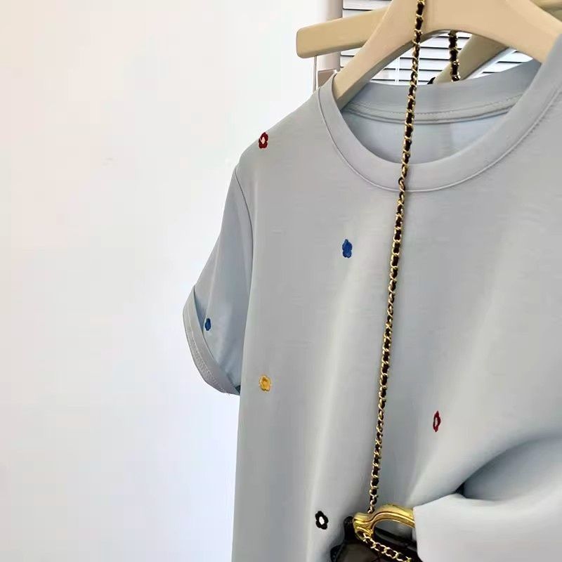 여성 의류 여름 패션 캐주얼 인쇄 솔리드 컬러 오-넥  - Summer Clothing Young Women 리뷰 및 가격