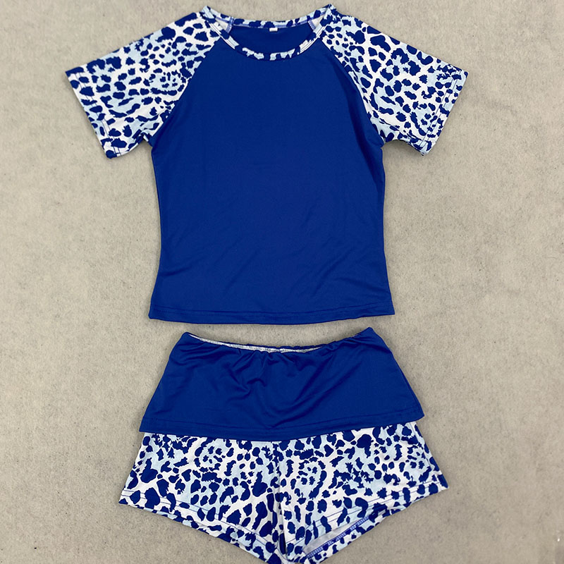 여름 새로운 미국 복고풍 표범 인쇄 패치 워크 반팔 반 - Summer Clothing Model 리뷰 및 가격