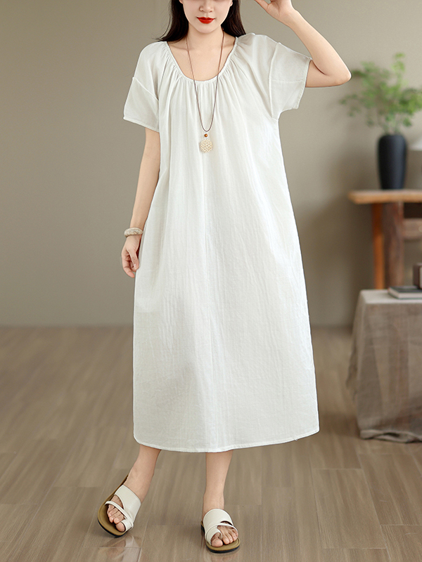 여름 새로운 캐주얼 코튼 드레스 느슨한 편안한 슬리밍  - Summer Clothing Outlet 리뷰 및 가격