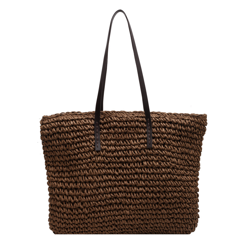 짚으로 엮은 토트백, 캐주얼한 스타일, 넉넉한 수납 공 - Beach Bag Straw 리뷰 및 가격