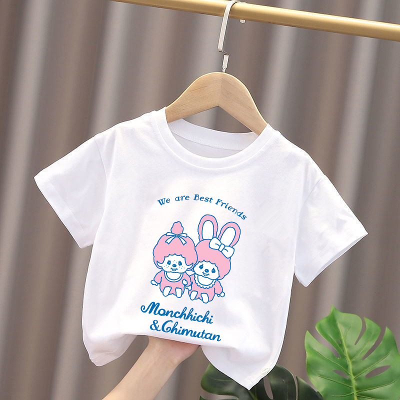 Monchhichi 키즈 티셔츠 애니메이션 피규어 소년 - Summer Kids Clothing 리뷰 및 가격