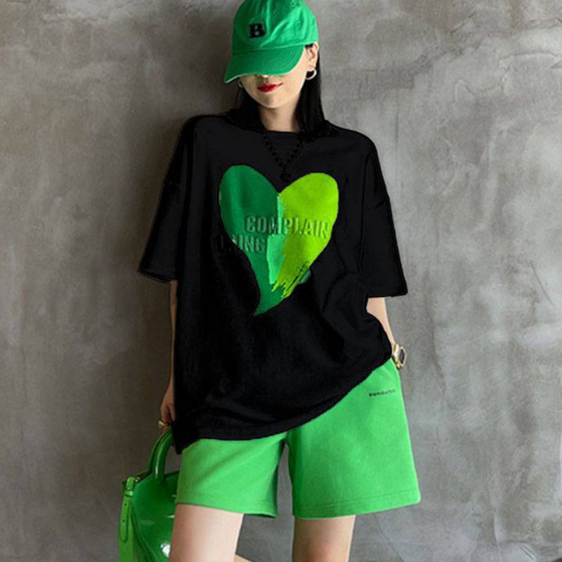 패션 O넥 반팔 스플라이스 프린트 레터 블라우스 여성  - Summer Clothing Young Women 리뷰 및 가격