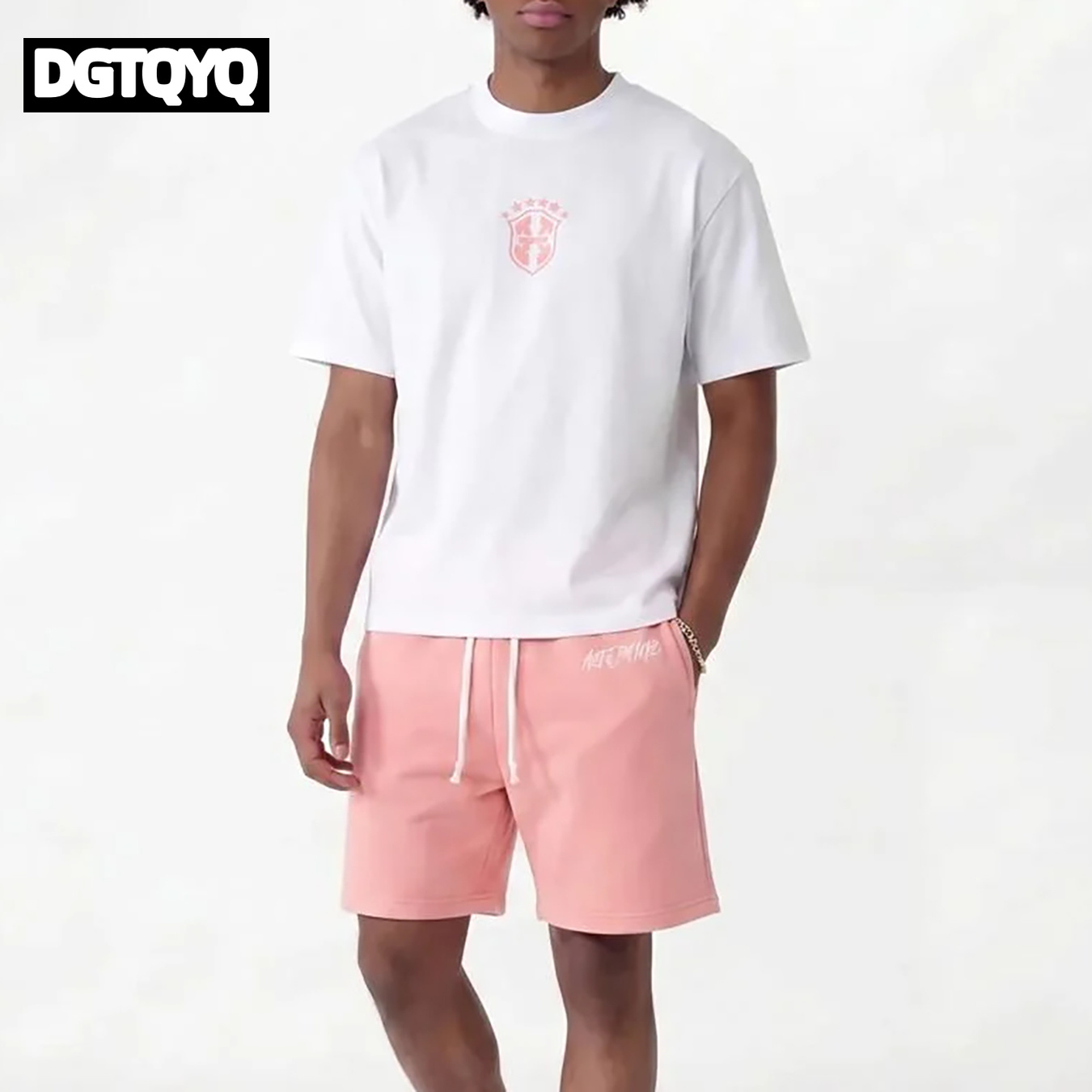 남성용 여름 신상 핑크 자수 캐주얼 반바지 스트레이트  - Summer Clothing For Petite Women 리뷰 및 가격