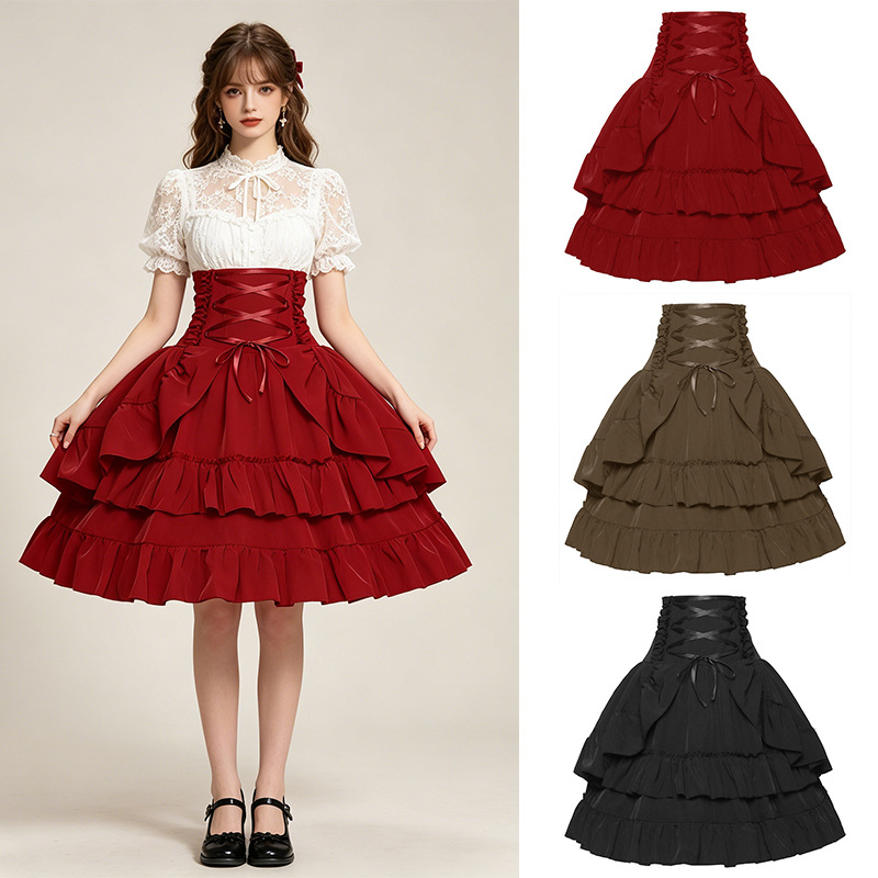 여성 빅토리아 시대 스커트 중세 르네상스 코트 이중 레 - Summer Victorian Clothing 리뷰 및 가격