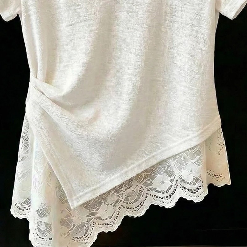여성 의류 여름 패션 단순 캐주얼 한국 레이스 패치워크 - Summer Clothing Young Women 리뷰 및 가격