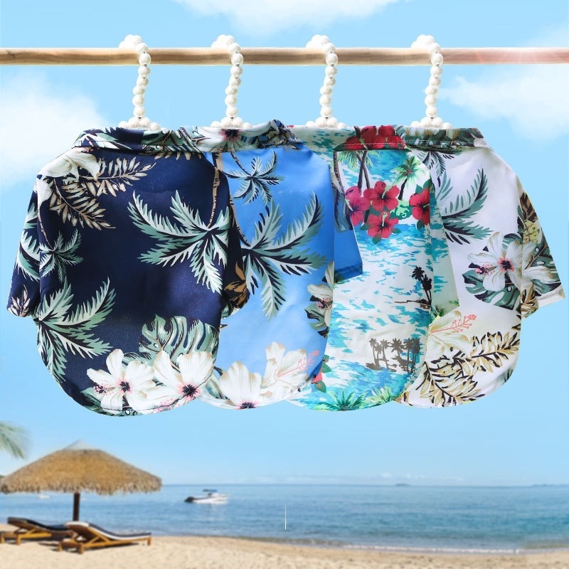 하와이 스타일 애완견 옷 여름 샌드비치 강아지 셔츠 소 - Summer Dog Clothing 리뷰 및 가격