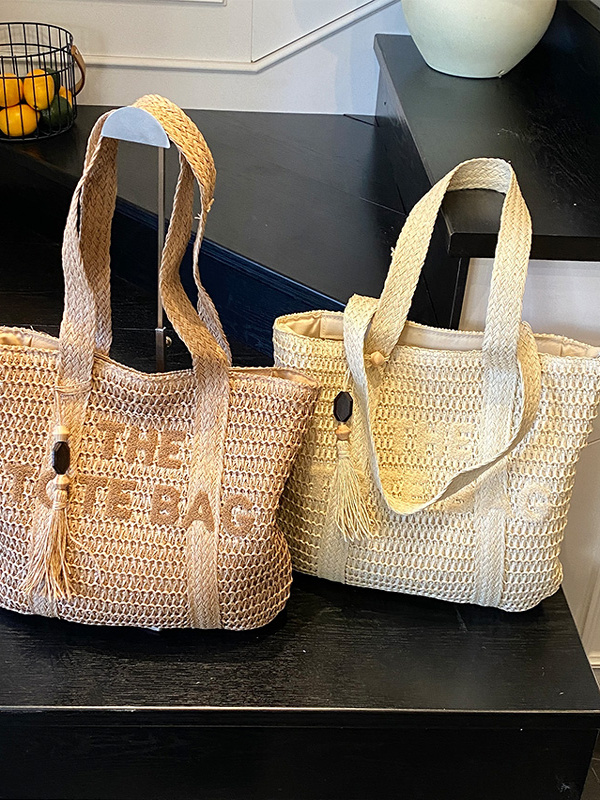 여름 해변 휴가 대용량 밀짚 가방 캐주얼 패셔너블 싱글 - Beach Bag Straw 리뷰 및 가격