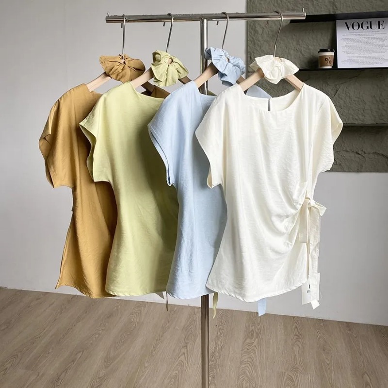여성 의류 여름 패션 캐주얼 단순성 올 매치 드로스트링 - Summer Clothing Young Women 리뷰 및 가격