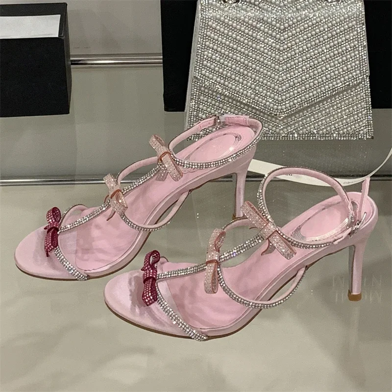 Aneikeh 여름 섹시한 나비 매듭 하이힐 검투사 샌 - Summer Clothing Stores 리뷰 및 가격