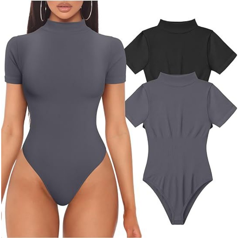 짧은 소매 터틀넥 바디 슈트 여성 섹시한 탑 여름 원피 - Summer Clothing Model 리뷰 및 가격