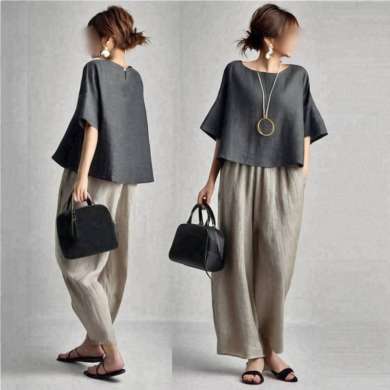 여름 신상 캐주얼 패션 라운드넥 반팔 플리츠 팬츠 투피 - Summer Clothing Online 리뷰 및 가격