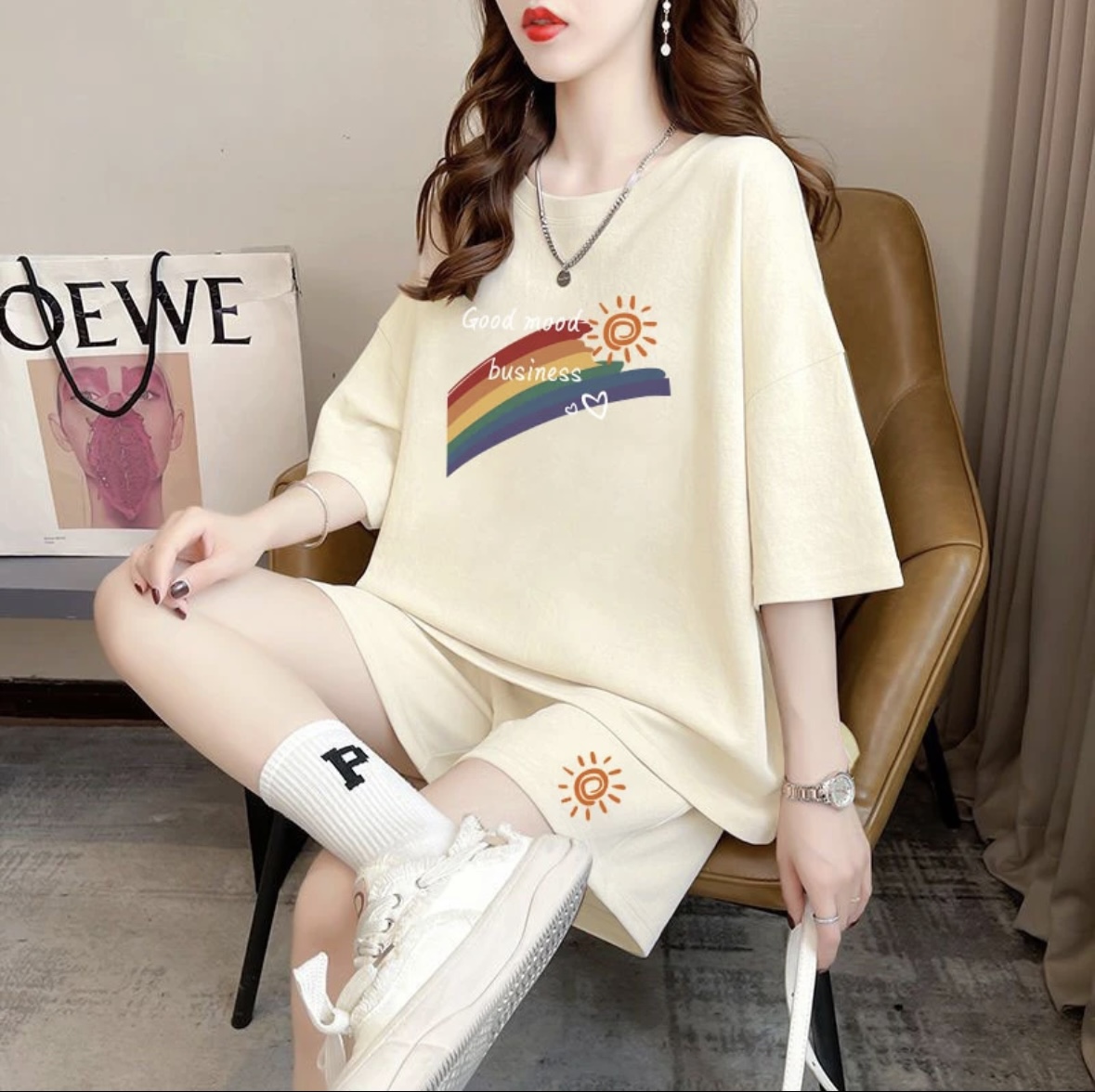 패션 여성 여름 반바지 세트, 스포츠웨어, 오버사이즈  - Summer Clothing Women 리뷰 및 가격