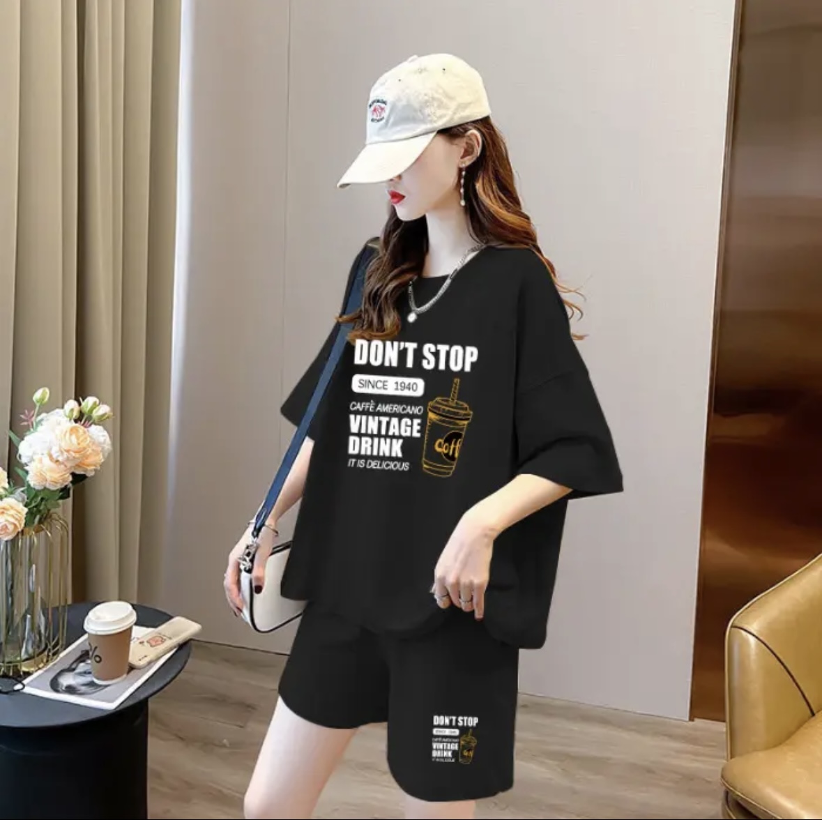 패션 여성 여름 반바지 세트, 스포츠웨어, 오버사이즈  - Summer Clothing Women 리뷰 및 가격