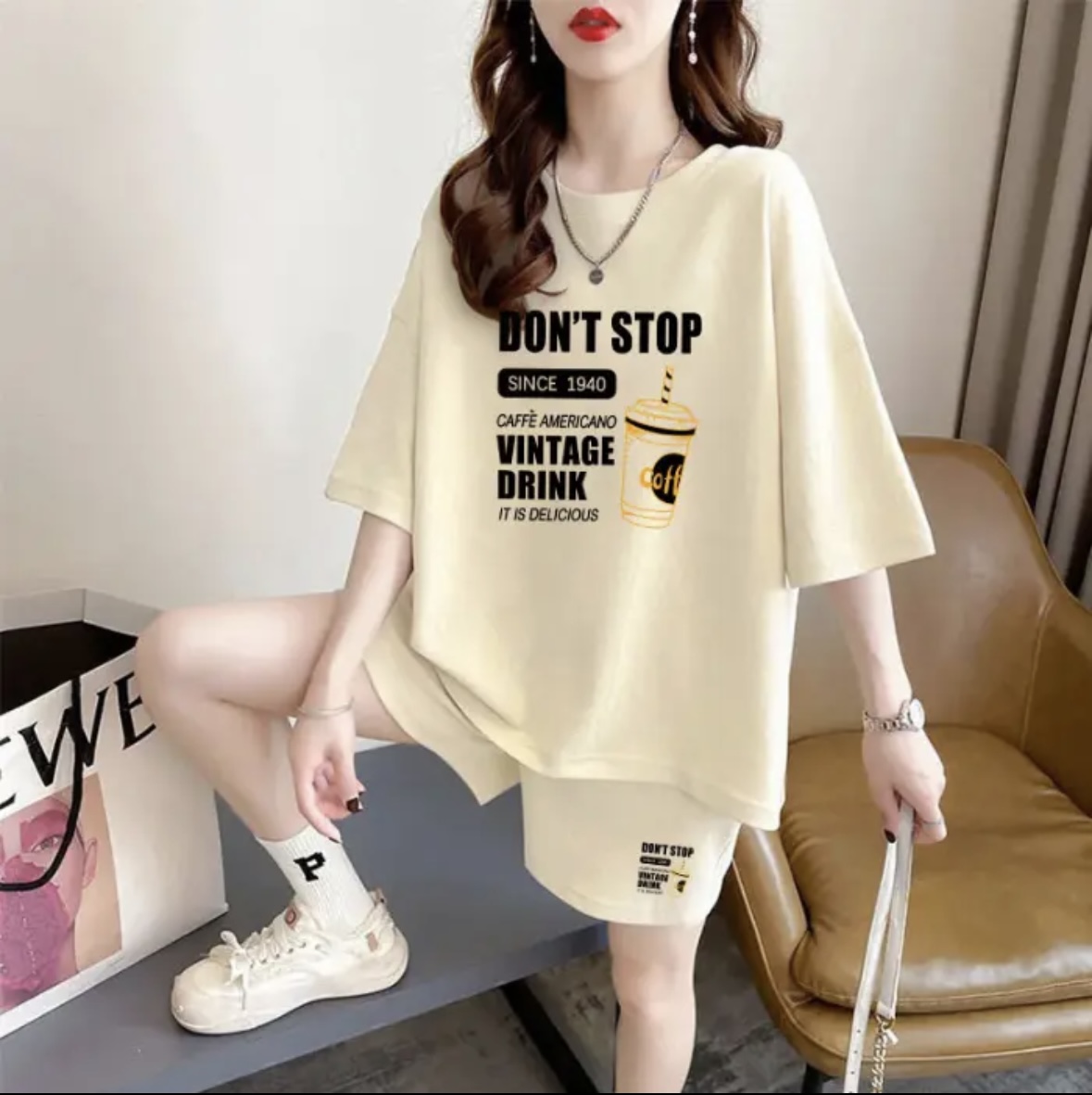 패션 여성 여름 반바지 세트, 스포츠웨어, 오버사이즈  - Summer Clothing Women 리뷰 및 가격